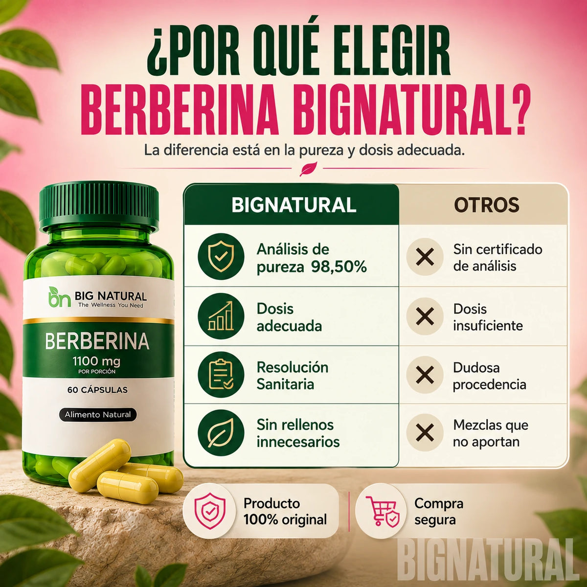 Berberina comparativa otras marcas