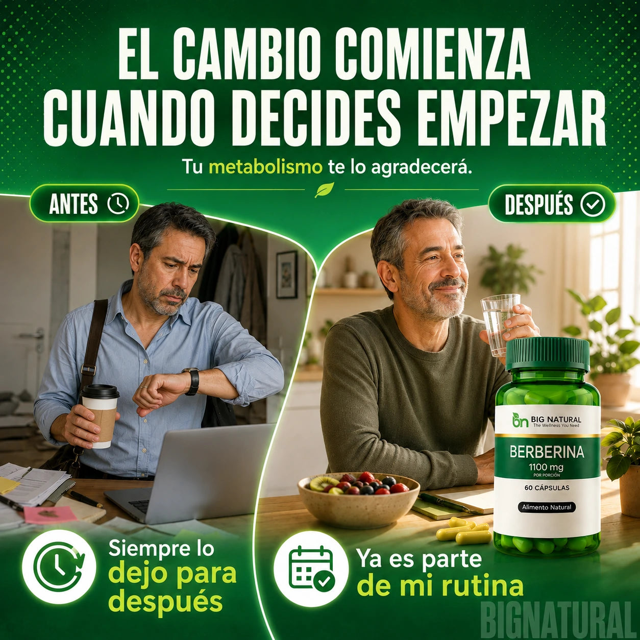 antes y despues berberina