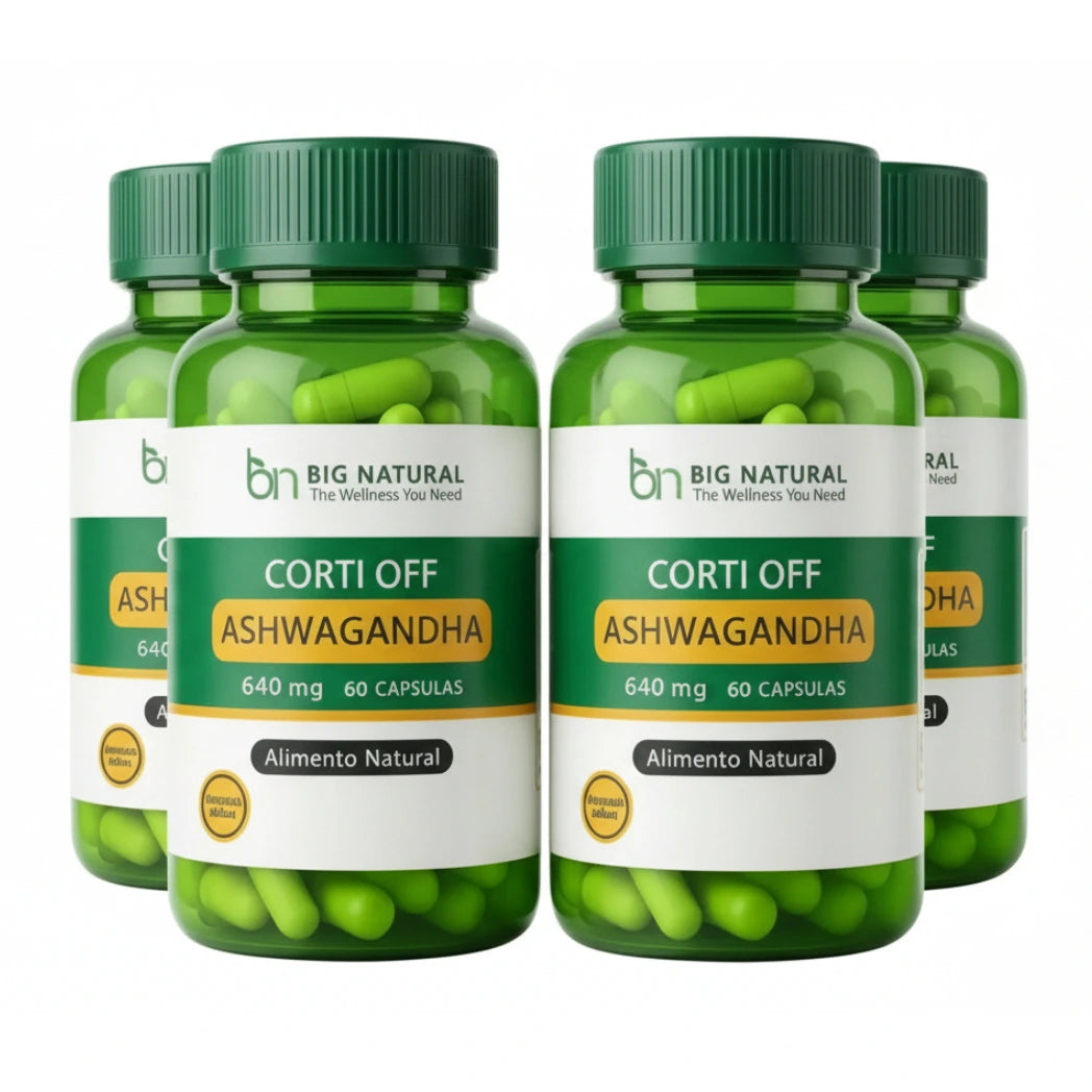 ashwagandha cuatro frascos