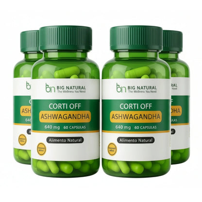 ashwagandha cuatro frascos