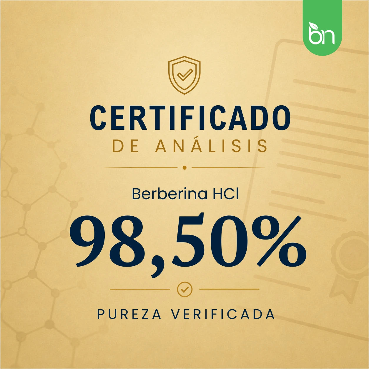 berberina certificado de analisis