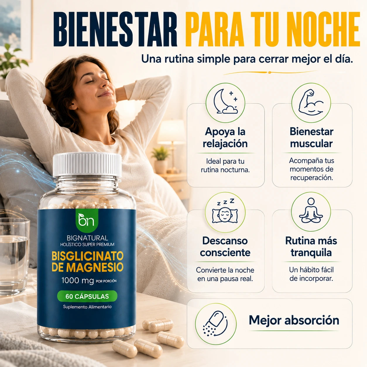 bisglicinato magnesio beneficios