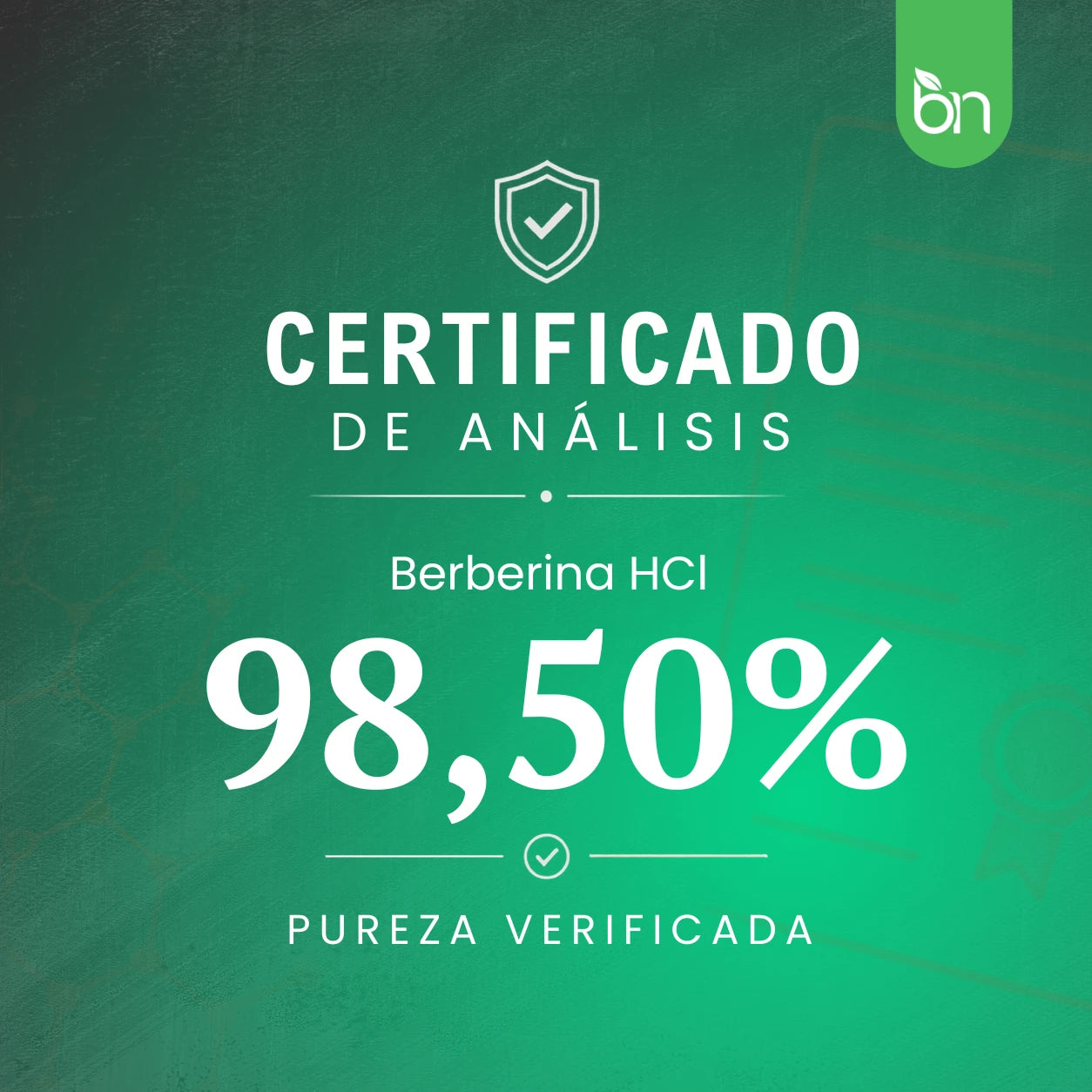 certificado de analisis berberina hcl bn