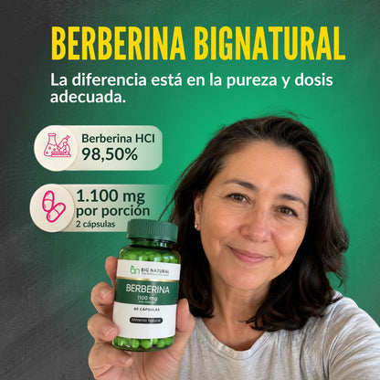 mujer con frasco berberina